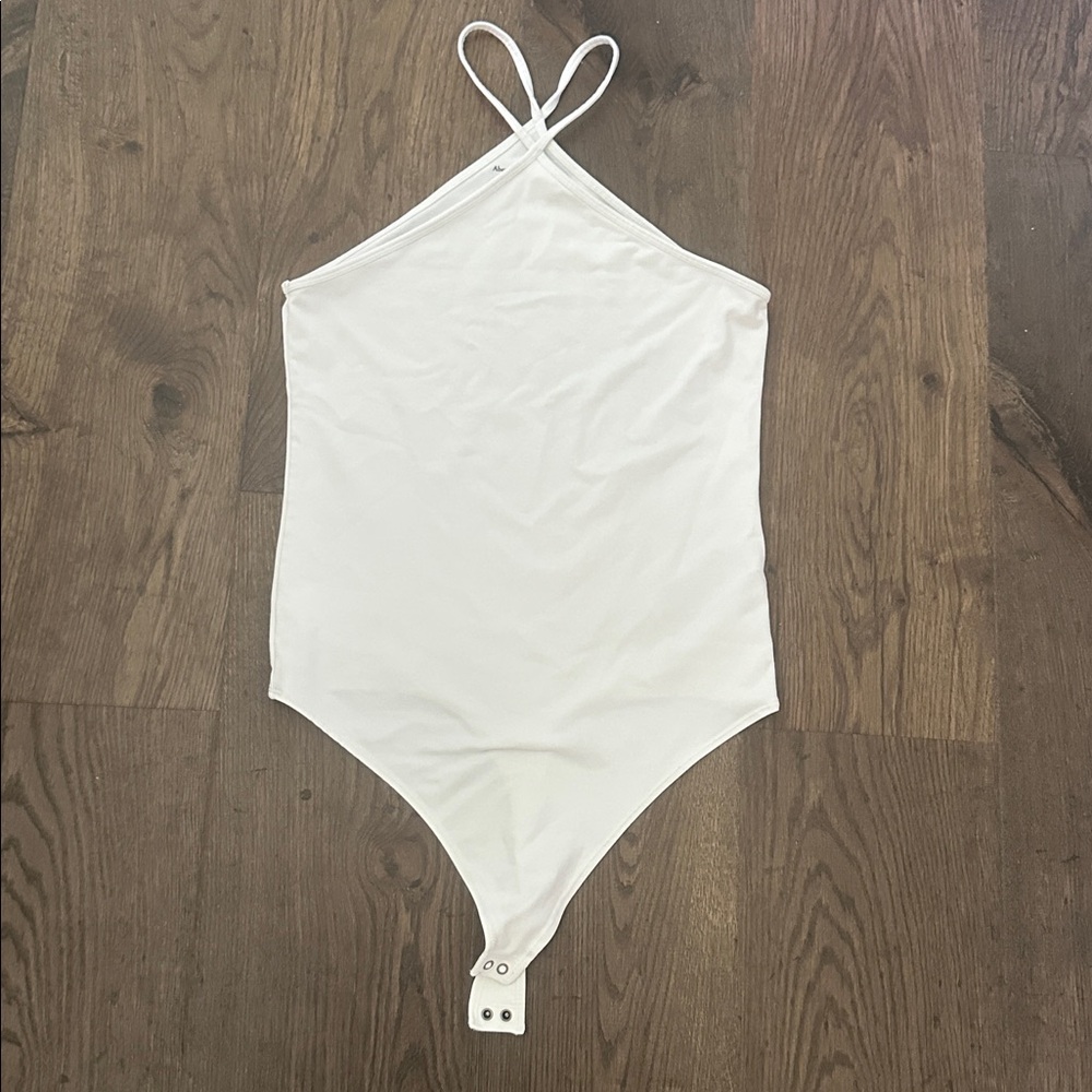 Abercrombie White Halter Bodysuit